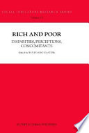 Rich and poor : disparities, perceptions, concomitants /