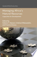 Managing Africa's natural resources : capacities for development /