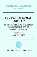 Studies in Roman property /