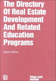 The Directory of real estate development and related education programs.