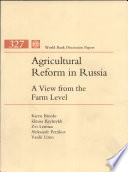Agricultural reform in Russia : a view from the farm level /