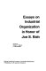 Essays on industrial organization, in honor of Joe S. Bain /