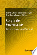 Corporate governance : recent developments and new trends /