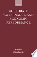 Corporate governance and economic performance /