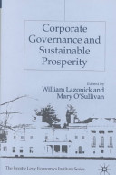 Corporate governance and sustainable prosperity /