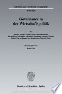 Governance in der Wirtschaftspolitik /