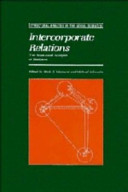 Intercorporate relations : the structural analysis of business /