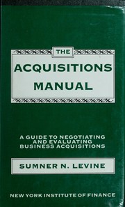 The Acquisitions manual /