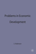 Problems in economic development : proceedings of a conference held by the International Economic Association /