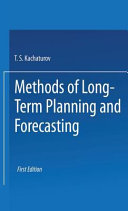 Methods of long-term planning and forecasting : proceedings of a conference held by the International Economic Association at Moscow /
