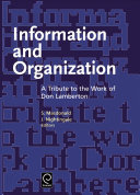 Information and organization : a tribute to the work of Don Lamberton /