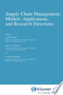 Supply chain management : models, applications and research directions /