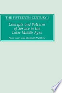 Concepts and patterns of service in the later Middle Ages /