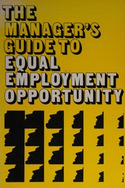 The manager's guide to equal employment opportunity /