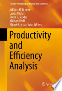 Productivity and efficiency analysis /