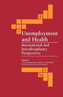 Unemployment and health : international and interdisciplinary perspectives  /