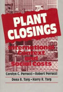Plant closings : international context and social costs /