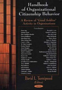 Handbook of organizational citizenship behavior : a review of "good soldier" activity in organizations /