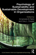 Psychology of sustainability and sustainable development in organizations /