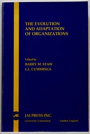The Evolution and adaptation of organizations /