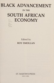 Black advancement in the South African economy /