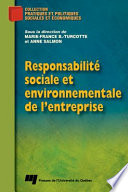 Responsabilite sociale et environnementale de l'entreprise /