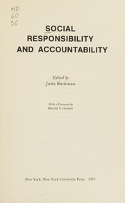 Social responsibility and accountability /