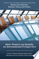 More women on boards : an international perspective /