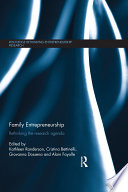 Family entrepreneurship : rethinking the research agenda /