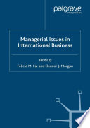 Managerial Issues in International Business /
