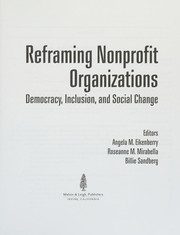 Reframing nonprofit organizations : democracy, inclusion, and social change /