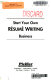 Start your own resume writing business /