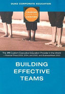Building effective teams /