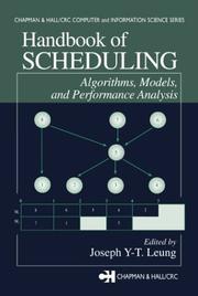 Handbook of scheduling : algorithms, models and performance analysis /