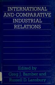 International and comparative industrial relations : a study of developed market economies /