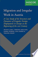 Migration and irregular work in Austria : a case study of the structure and dynamics of irregular foreign employment in Europe at the beginning of the 21st century /