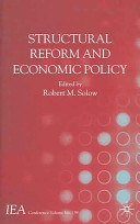Structural reform and economic policy /