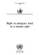 Right to adequate food as a human right /