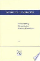 Food and Drug Administration advisory committees /