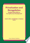 Privatization and deregulation : needed policy reforms for agribusiness development /