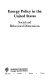 Energy policy in the United States : social and behavioral dimensions /