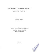 Mathematics technical report : summary volume /
