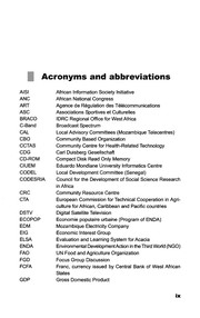 Information and communication technologies for development in Africa.