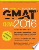 The official guide for GMAT verbal review, 2016 /