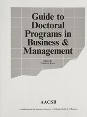 Guide to doctoral programs in business & management /