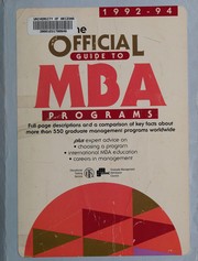 The Official guide to MBA programs /