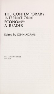 The Contemporary international economy : a reader /