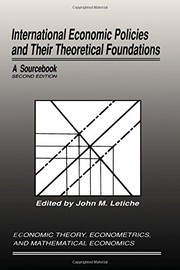 International economic policies and their theoretical foundations : a sourcebook /