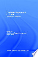 Trade and investment in China : the European experience /