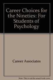 Career choices for the 90's for students of psychology /